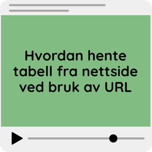 Video: Hvordan hente tabell fra nettside ved bruk av URL i Excel